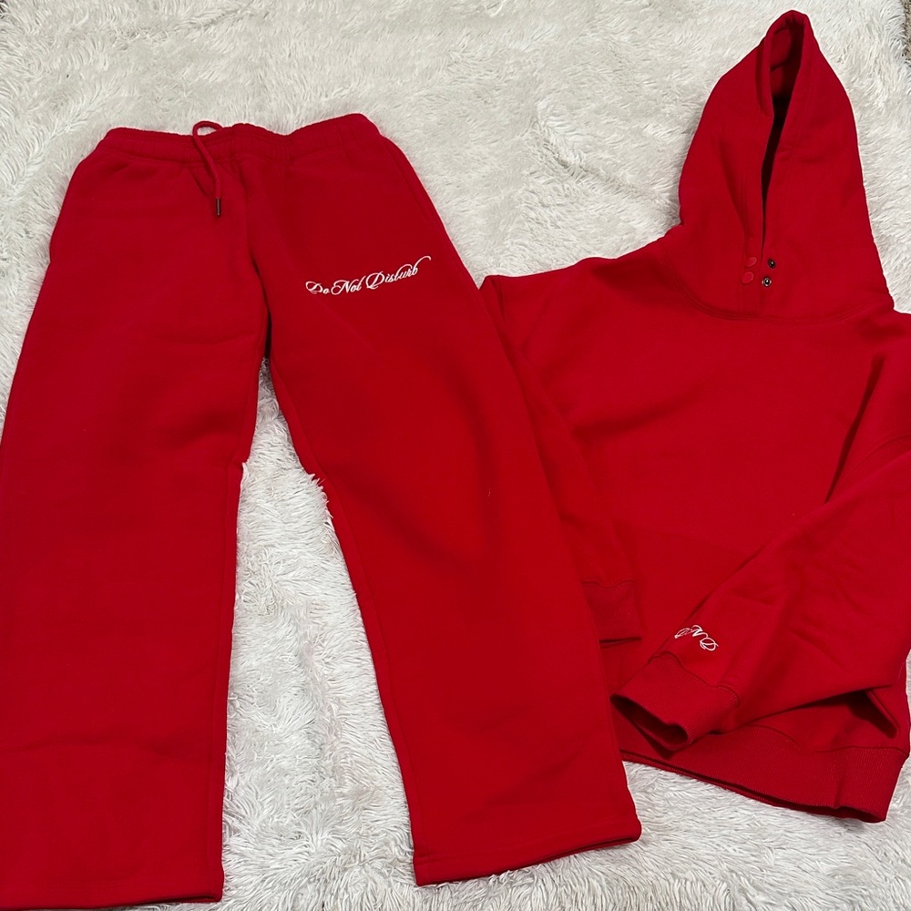 💕 Bohme “Do Not Disturb” Oversized Jogger & Hoodie Set Size XS